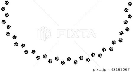 犬の足跡 Paw Prints Of Dog Vector Illustration のイラスト素材