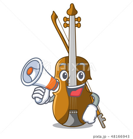 With megaphone violin in the a character shape 48166943