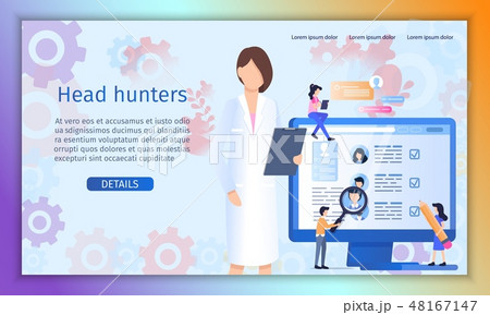Job Vacancy Candidate Search Flat Vector Website 48167147