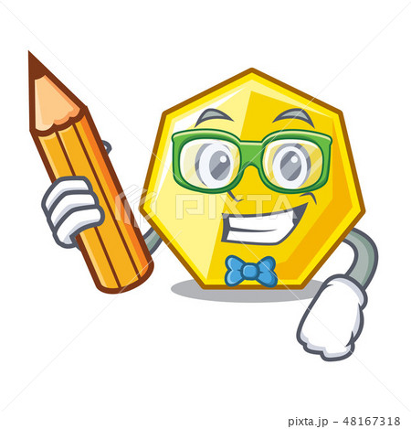 Student heptagon isolated with in the mascot 48167318