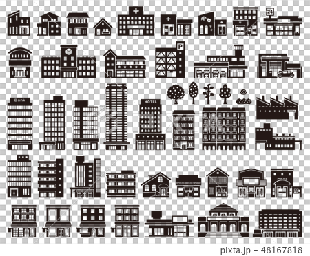 いろいろな建物のイラスト 48167818