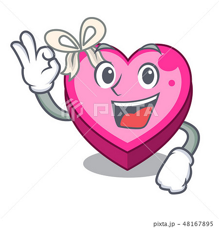 Okay Heart box isolated in the character 48167895
