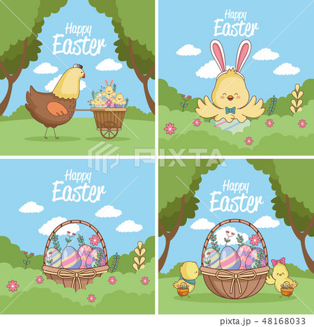 Happy easter cards collection 48168033