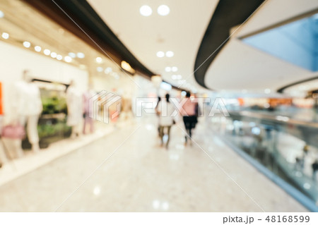 Abstract blur and defocused shopping mall of department store interior Abstract blur and defocused shopping mall of department store interior 48168599