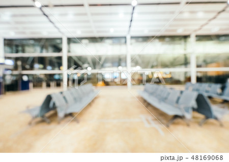 Abstract blur and defocused airport terminal interior Abstract blur and defocused airport terminal interior 48169068