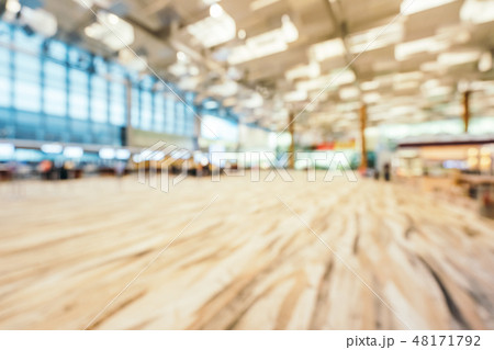 Abstract blur and defocused changi aiport terminal interior 48171792
