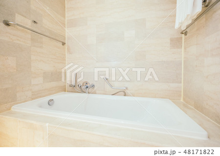 White bathtub decoration interior White bathtub decoration interior 48171822