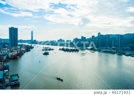 Beautiful architecture building cityscape of macau city Beautiful architecture building cityscape of macau city 48171931