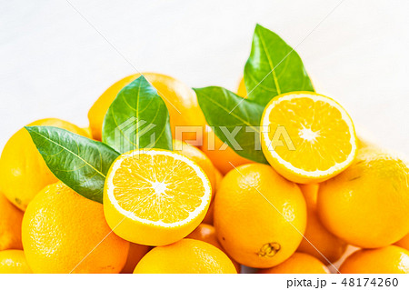 Fresh oranges fruit on table Fresh oranges fruit on table 48174260