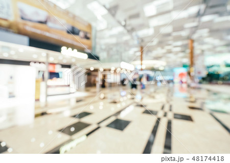 Abstract blur and defocused changi aiport terminal interior Abstract blur and defocused changi aiport terminal interior 48174418