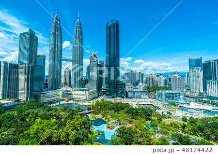 Beautiful architecture building exterior in Kuala Lumpur city in Malaysia Beautiful architecture building exterior in Kuala Lumpur city in Malaysia 48174422