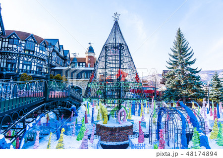 Sapporo Hokkaido, Japan - 3 February 2019 Shiroi koibito chocolate factory landmark of Sapporo City Hokkaido Japan Sapporo Hokkaido, Japan - 3 February 2019 Shiroi koibito chocolate factory landmark of Sapporo City Hokkaido Japan 48174894