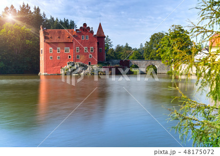 Cervena Lhota. Czech Republic. Castle on the lake Cervena Lhota. Czech Republic. Castle on the lake 48175072
