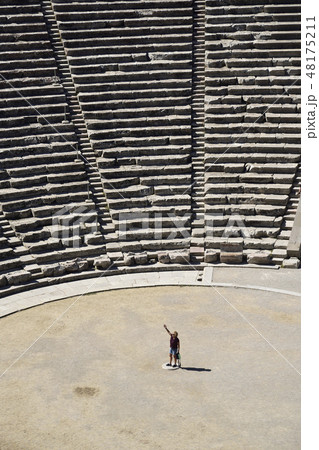 Theatre at the ruins of Epidaurus in Argolis, Greece 48175211