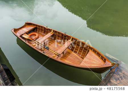 Row boat on lake 48175568