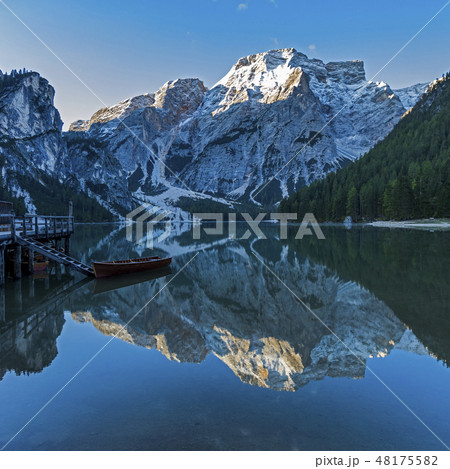 Mountains by Pragser Wildsee in South Tyrol, Italy 48175582