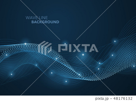 Futuristic abstract wave dot gradient line Futuristic abstract wave dot gradient line 48176132