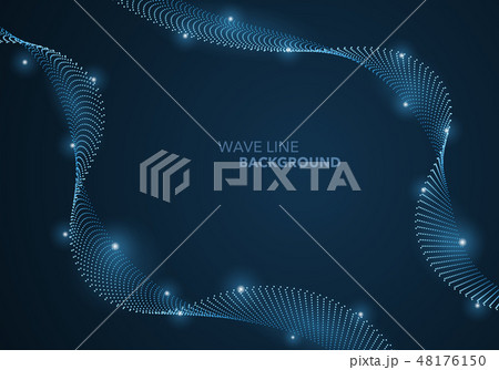 Futuristic abstract wave dot gradient line Futuristic abstract wave dot gradient line 48176150