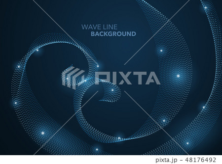 Futuristic abstract wave dot gradient line Futuristic abstract wave dot gradient line 48176492