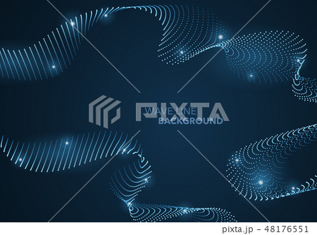 Futuristic abstract wave dot gradient line 48176551