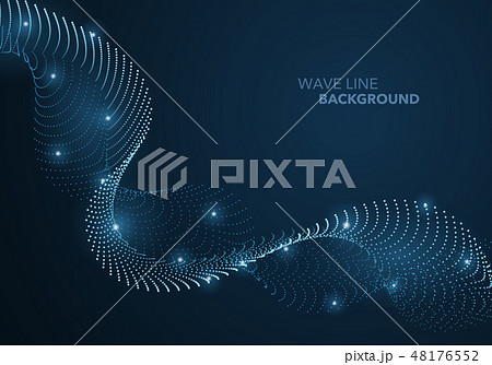 Futuristic abstract wave dot gradient line Futuristic abstract wave dot gradient line 48176552