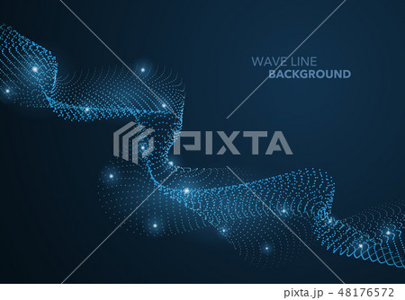 Futuristic abstract wave dot gradient line Futuristic abstract wave dot gradient line 48176572