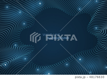 Futuristic abstract wave dot gradient line Futuristic abstract wave dot gradient line 48176630