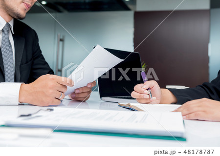 Job interview. Company recruit a new candidate 48178787