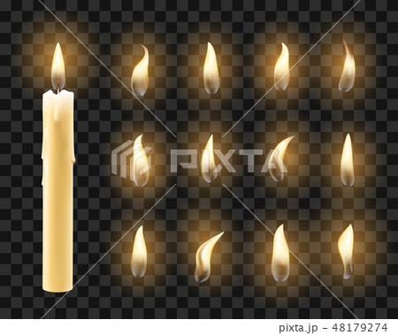 Candles with warm candlelight 48179274