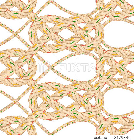Seamless pattern with rope bending. 48179340