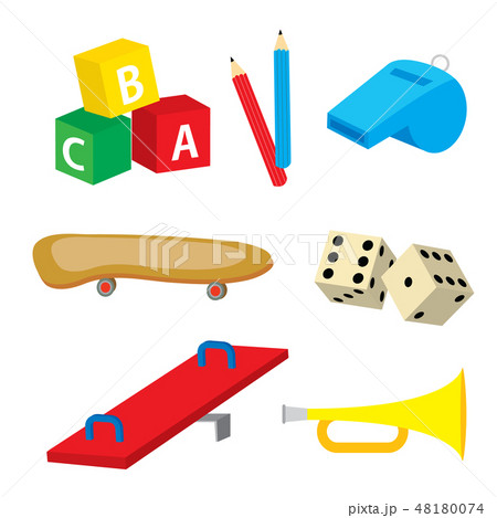 Kids Toy Flat Vector Illustration Cartoon Kids Toy Flat Vector Illustration Cartoon 48180074