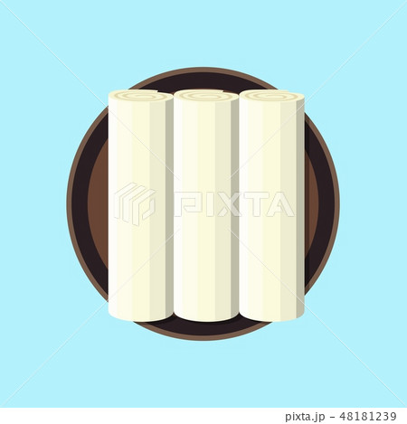 three white rolled 48181239