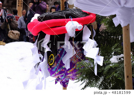横手市 旭岡山神社 梵天 奉納 神前 横手市 旭岡山神社 梵天 奉納 神前 48181599