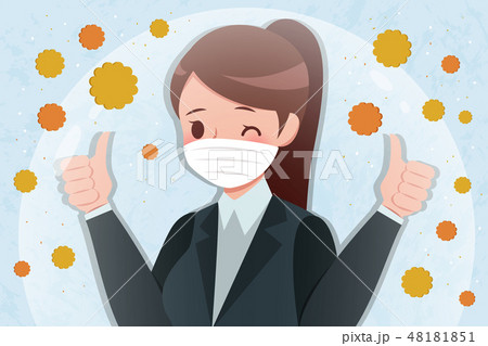 cartoon woman with hay fever cartoon woman with hay fever 48181851