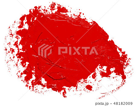 textured red oil paint brush stroke speech bubble 48182009