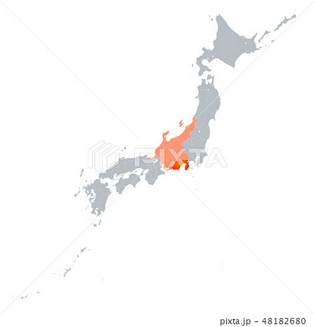 静岡県地図と中部地方