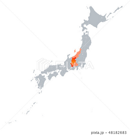 長野県地図と甲信越地方