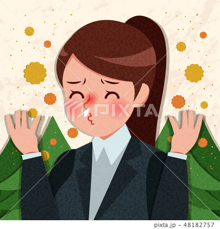 hay fever concept 48182757