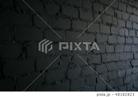 black brick wall background. texture dark masonry black brick wall background. texture dark masonry 48182823