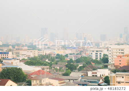 Air pollution PM2.5 particle, Bangkok, Thailand. Air pollution PM2.5 particle, Bangkok, Thailand. 48183272