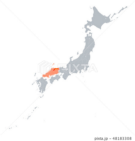 鳥取県地図と中国地方