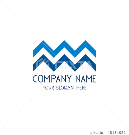 Zigzag wavy vector logo for business company. Zigzag wavy vector logo for business company. 48184022