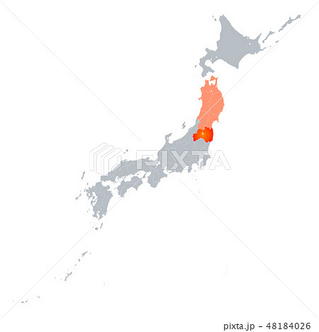 福島県地図と東北地方