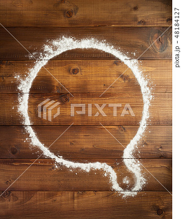 wheat flour on wooden background wheat flour on wooden background 48184127