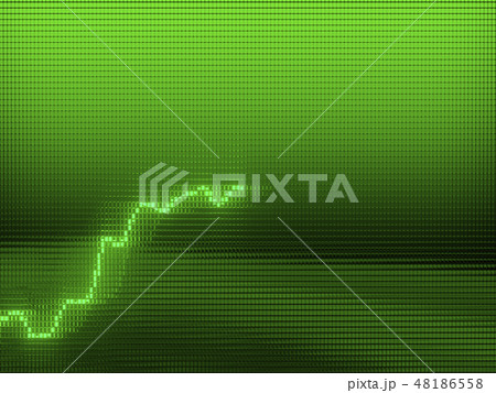 Green Graph moving up chart as business success 48186558