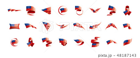 Samoa flag, vector illustration on a white background. 48187143