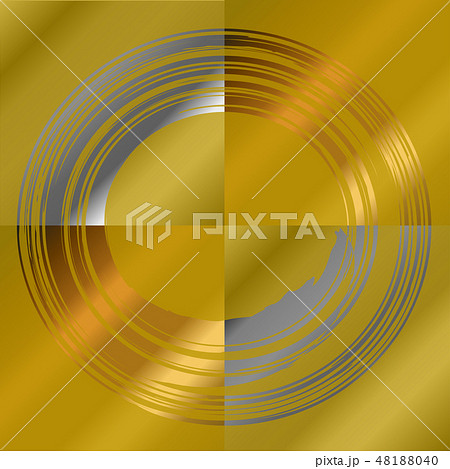 丸 渦 渦巻き 螺旋 金 筆文字のイラスト素材 [48188040] - PIXTA