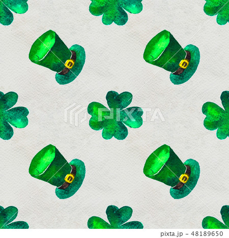 Seamless hand drawn background with St. Patrick's Day symbols Seamless hand drawn background with St. Patrick's Day symbols 48189650