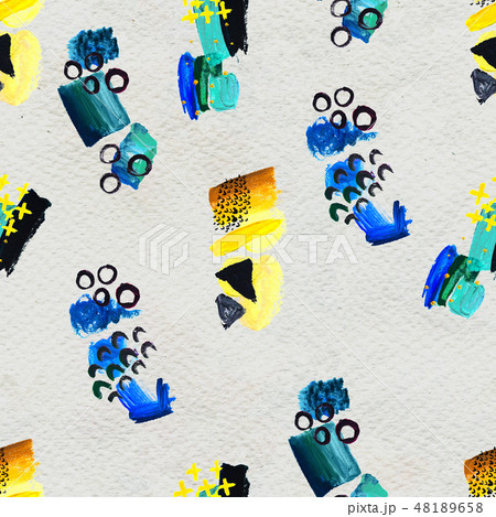 Seamless pattern made by hand drawn paint strokes. 48189658