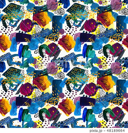 Seamless pattern made by hand drawn paint strokes. Seamless pattern made by hand drawn paint strokes. 48189664